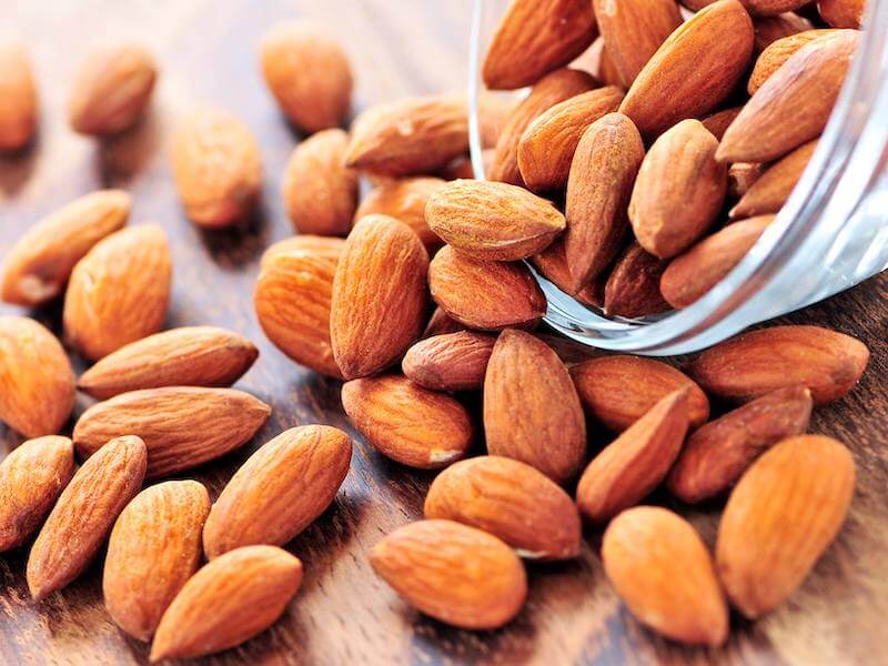 The price of gurbandi almonds vs American from production to consumption